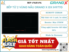 Bếp từ 2 vùng nấu Grand X GX IH977G - Made In Germany